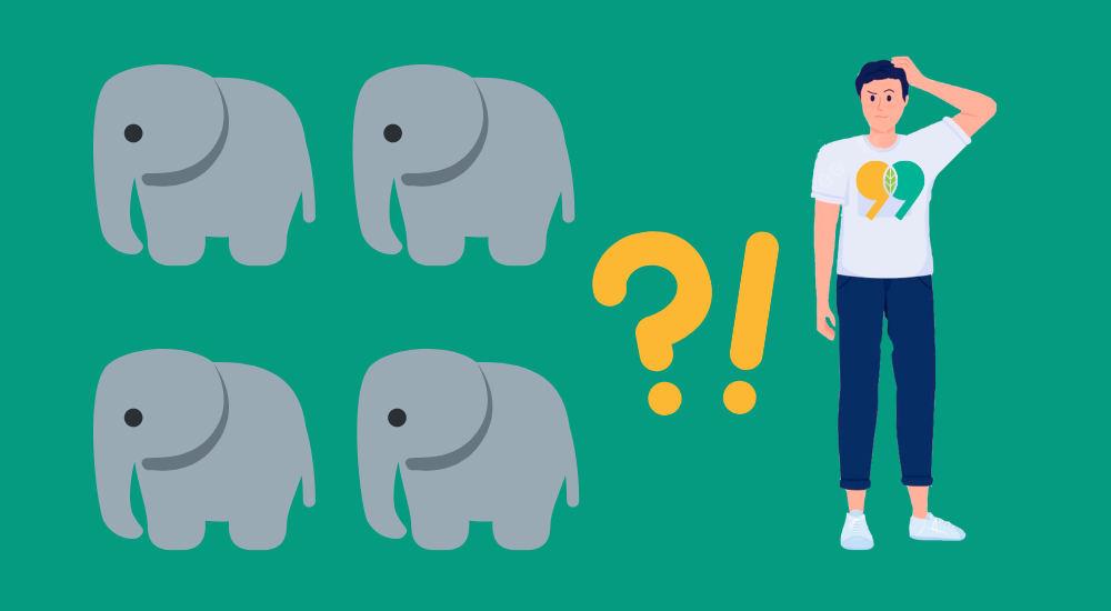 слоны и мусор